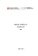 Birillik Azərbaycan Kitabiyyatı – 1988